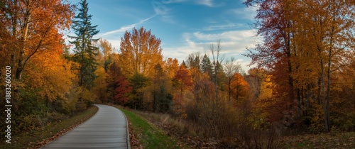 Beautiful fall scenery in t...