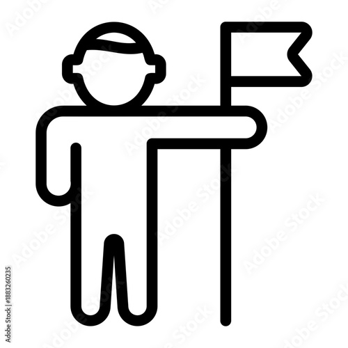 mission accomplished line icon