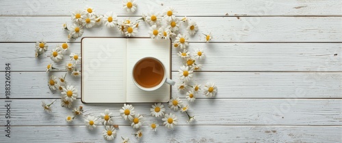 Chamomile blossoms, journal...