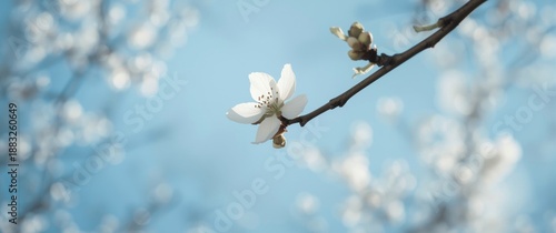White cherry blossom detail...