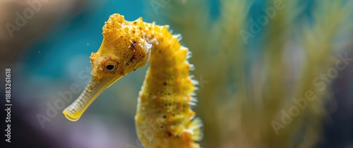 Aquarium scene featuring a ...