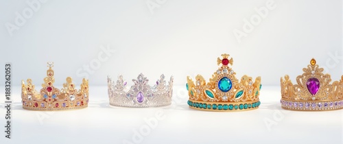 Three elegant crowns arrang...