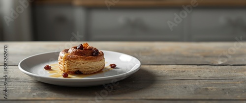 Plate of bread with raisins...