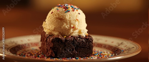 Vanilla ice cream alongside...