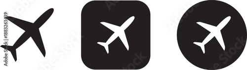 Aircraft icon vector set. airplane illustration sign collection. plane symbol or logo.