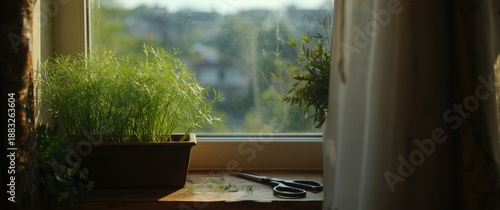 Dill cultivated in a house ...