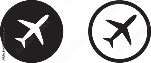 Plane icon set. Airplane icon vector. Flight transport symbol. Travel illustration. Holiday symbol