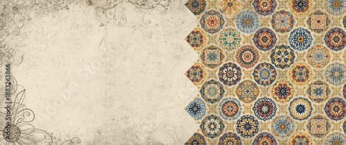 Vintage seamless pattern wi...