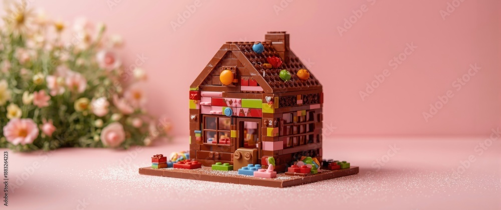 Fototapeta premium Chocolate House Built with LEGO