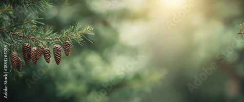 Tree branch with dangling d...