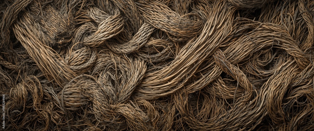 Fototapeta premium Vintage wicker wallpaper in abstract style