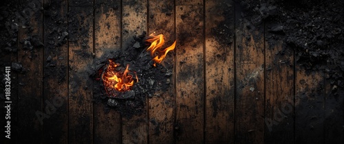 Burnt mark on wooden desk t...