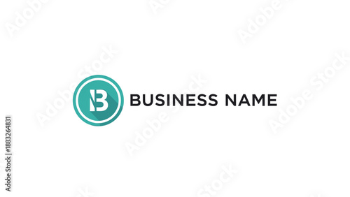 Corporate identity logo with letter B and number 13.