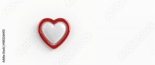 Red pin with a white heart ...