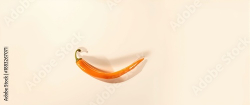 Orange hot chili pepper on ...