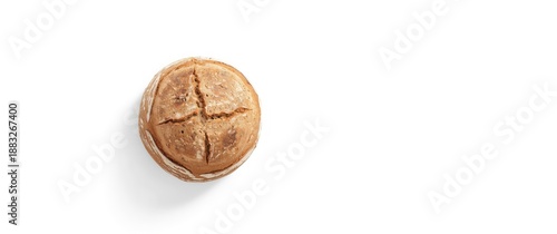 Isolated fresh baked round ...