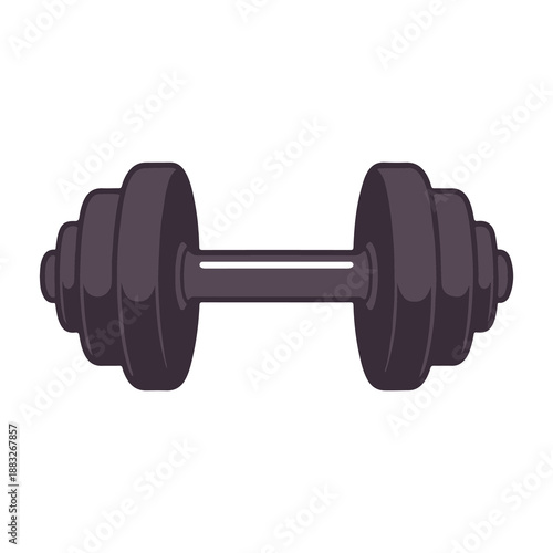 Dumbbell illustration isolated on white background for fitness designs