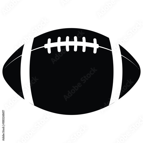 a simple black and white illustration of a classic american football design
