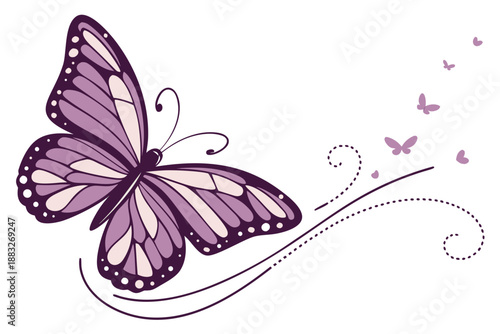 butterfly and flowers