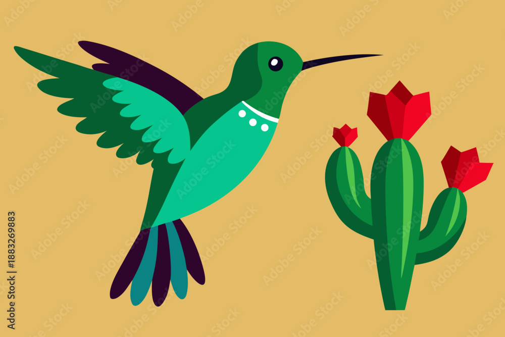 Obraz premium bird with flower