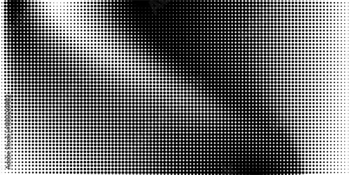 Grunge halftone gradient background. Faded grit noise texture. White and black sand wallpaper. Retro pixelated backdrop.