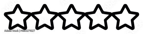 Five empty stars represent a rating or achievement.