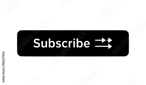 Red Subscribe CTA Button Vector with Right Arrows for Web and App Interfaces