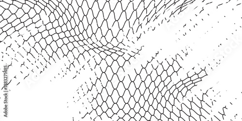 Mesh texture for fishing nets. Grunge pattern for sportswear or soccer goal, volleyball net, basketball hoop, hockey, athletics. Mesh background