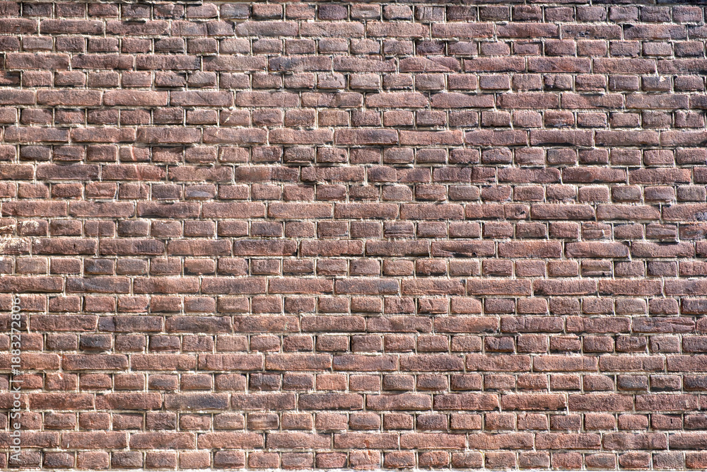 Fototapeta premium Brick wall background texture. Old brickwall, Building facade detail