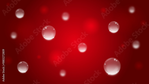 水滴／水と光　潤いのイメージ　water drop　赤　RGB作成