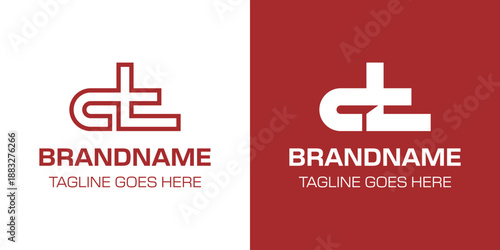 Letters CT Monogram Logo Set, suitable for any brand with TC or CT initials