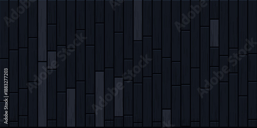 Premium Nordic Midnight Staggered Wood Wall 3D Texture