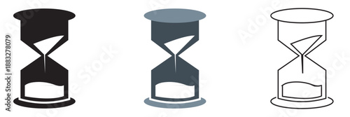 Hourglass icon.  Time and the concept of long-lasting.  vector illustration. EPS 10
