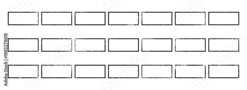 Set of grunge borders in rectangle form