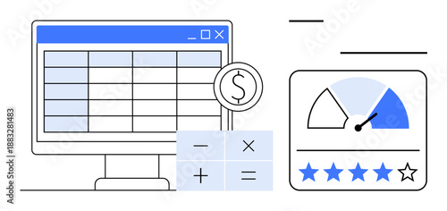 Financial management tools. Features include spreadsheet for calculations, analytics dashboard for insights, and performance metrics monitoring. Financial planning, data visualization, analytics