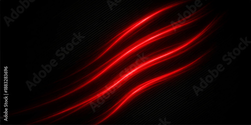 Smooth flowing red waves create an abstract silk texture with light motion and a satin fabric pattern for an elegant art backdrop illustration