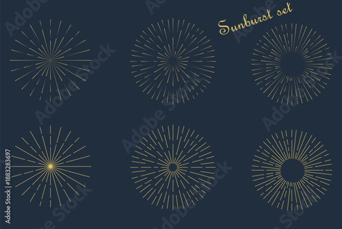 Line fireworks icon. Minimal radial sunburst and starburst symbols in light gray, abstract decorative icons for branding, backgrounds, and graphic design use.