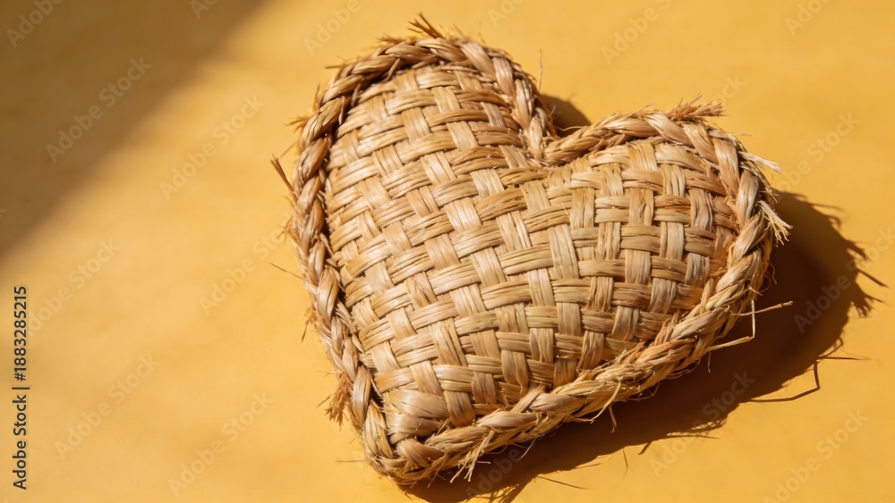 Obraz premium Woven heart shaped decorative object