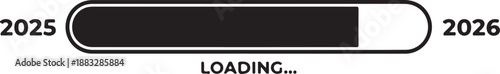 Loading into the new year 2026 with a progress bar from 2025