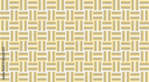 Interlaced golden bands form a refined woven pattern, reflecting balance, structure, and elegance through rhythmic symmetry and soft luminous gradients.