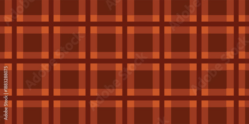 Plaid repeat pattern in brown.Gingham seamless pattern for autumn.Checkered tartan Geometric graphic vector illustration background design for fabric and prints.