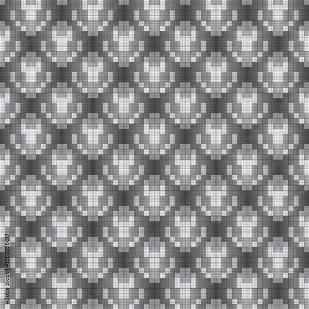 Fototapeta premium black and white square mosaic seamless pattern vector illustration