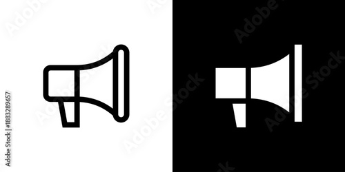 Campaign concept with flat Black White Background. Vector illustration.