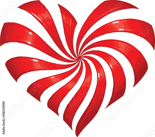 red and white striped heart shaped lollipop candy