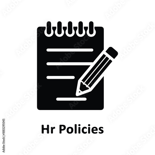 HR Policies Filled Icon Editable Vector