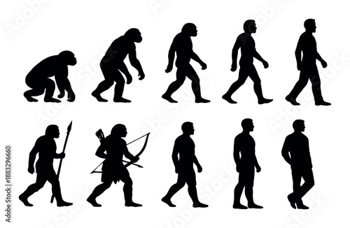 Silhouetted archer in minimalistic black and white composition