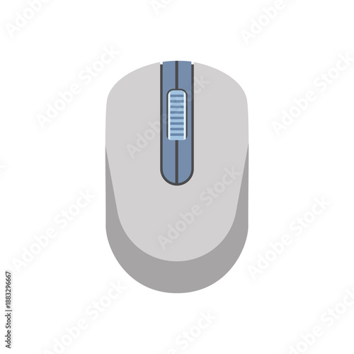 Computer mouse flat vector design isolated on clean white background