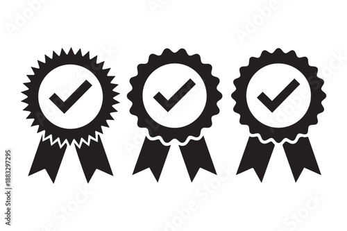 Social Media Verified Badge Check Icon Vector