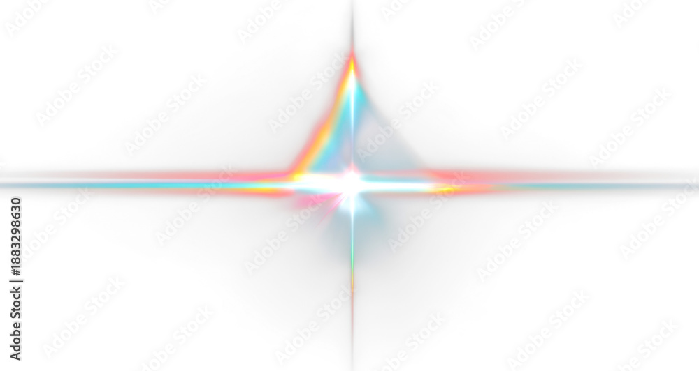 Obraz premium Light beam prism overlay holographic abstract glow dreamy star