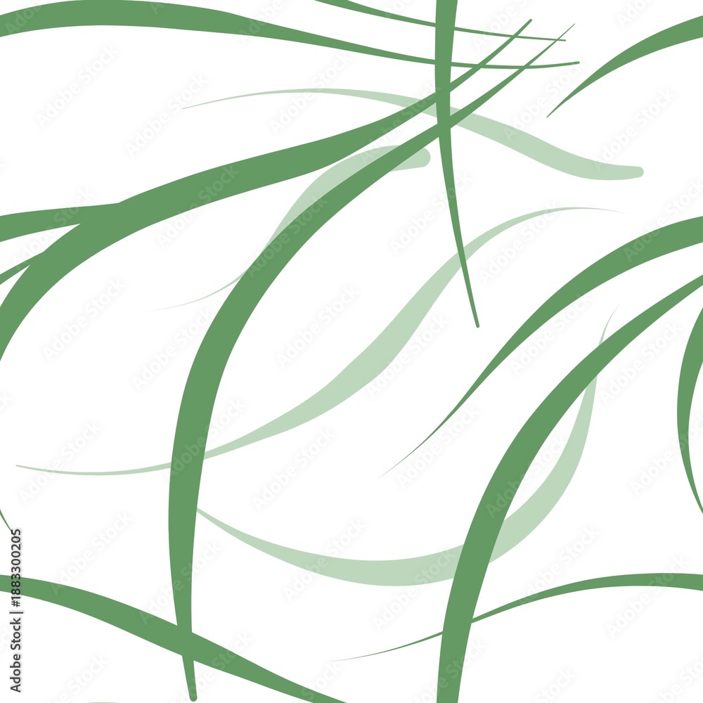 Obraz premium Soft botanical leaf pattern tile with green shapes, abstract floral design.